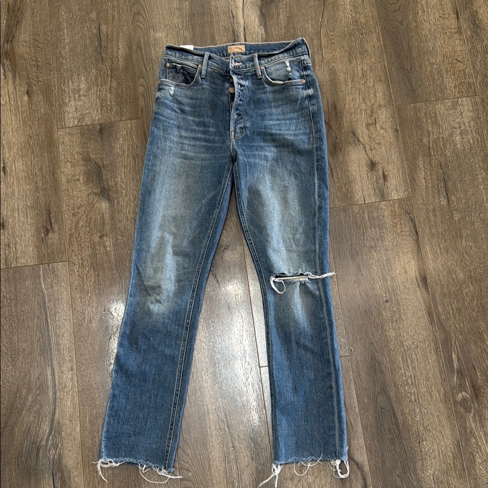 MOTHER pixie dazzler ankle fray size 26 Love Pops